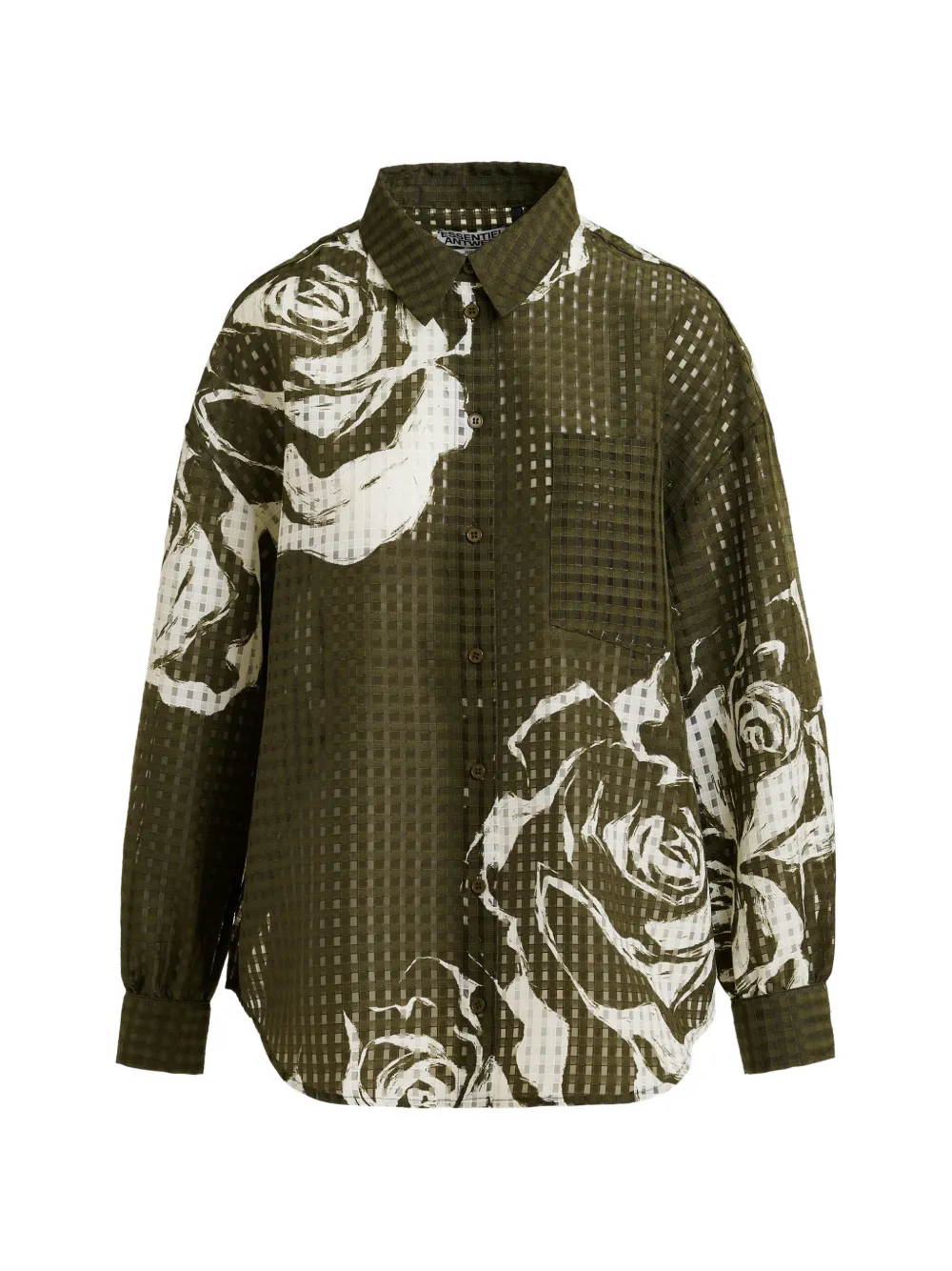 Essentiel Antwerp Camicia Jorange a fiori - Verde