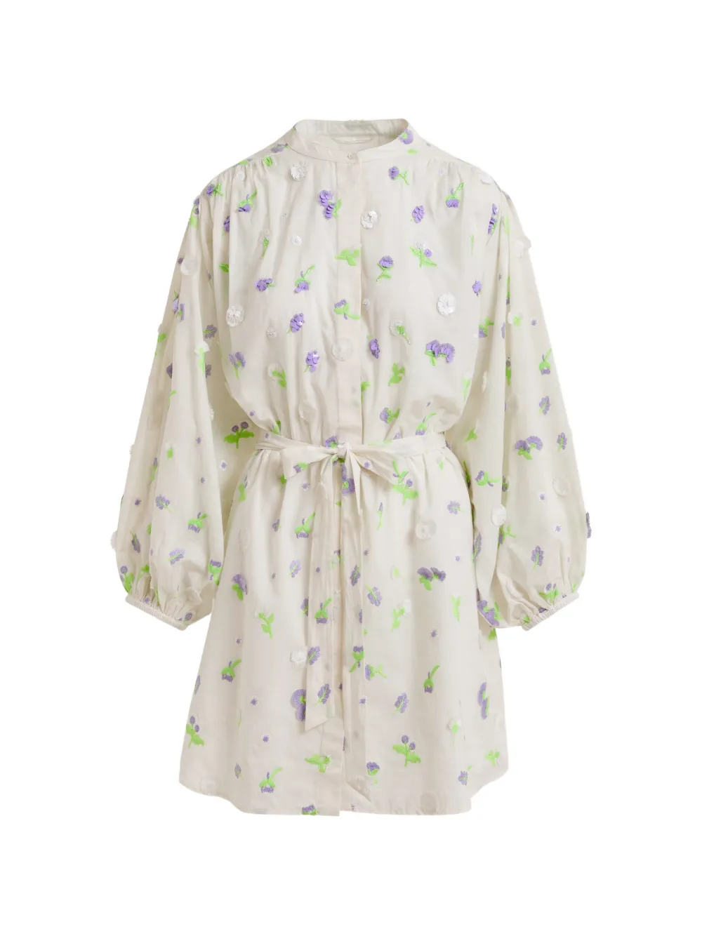 Essentiel Antwerp Minikleid mit Blumenmuster - Nude