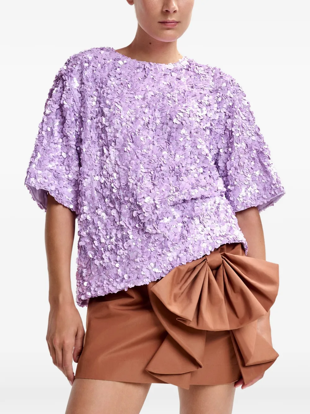 Essentiel Antwerp Joyous rok met strik Bruin