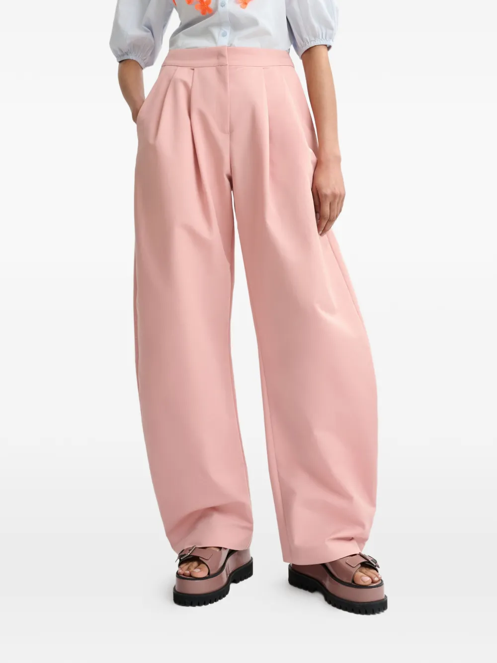  Essentiel Antwerp Pleated Trousers - Pink 