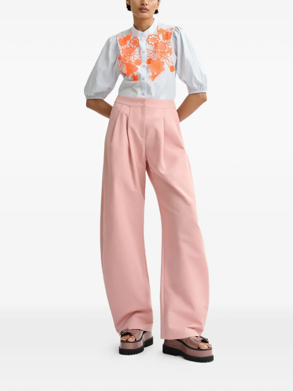  Essentiel Antwerp Pleated Trousers - Pink 