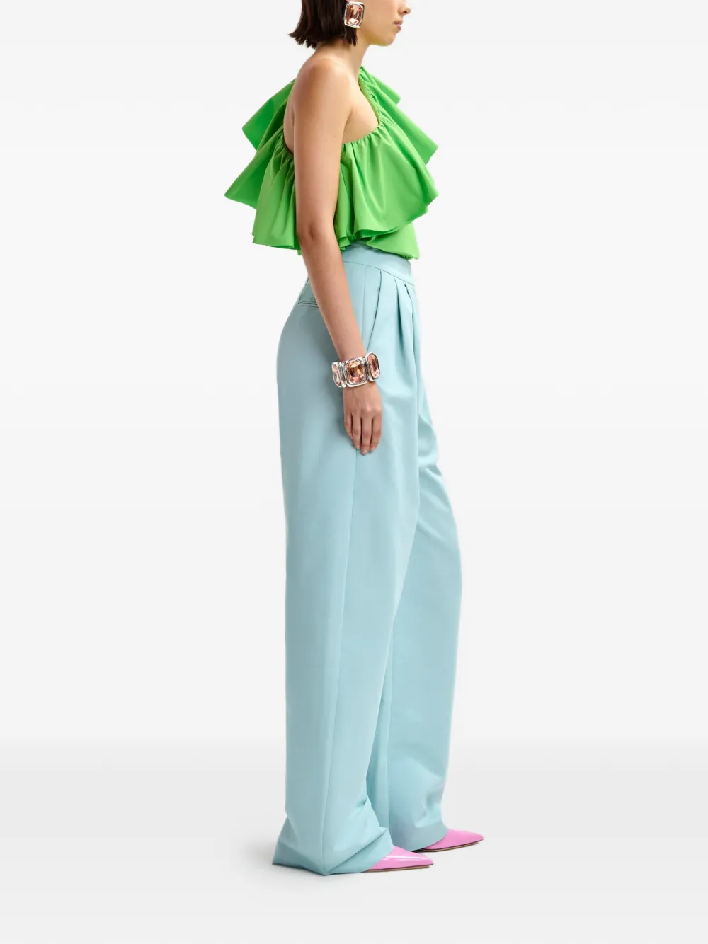  Essentiel Antwerp Pleated Trousers - Blue 
