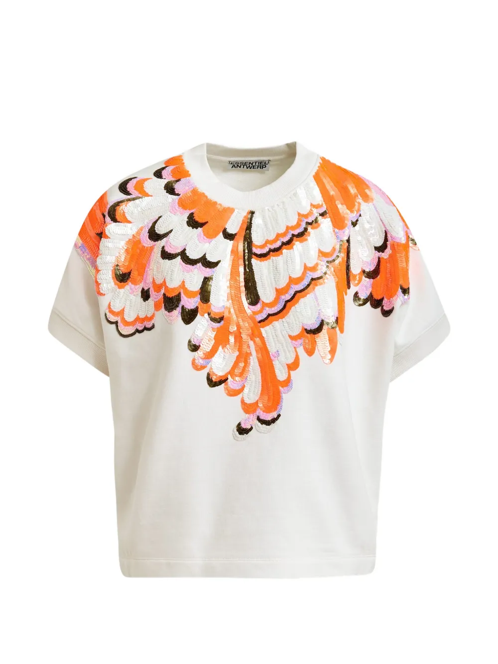 Essentiel Antwerp T-shirt con paillettes - Toni neutri
