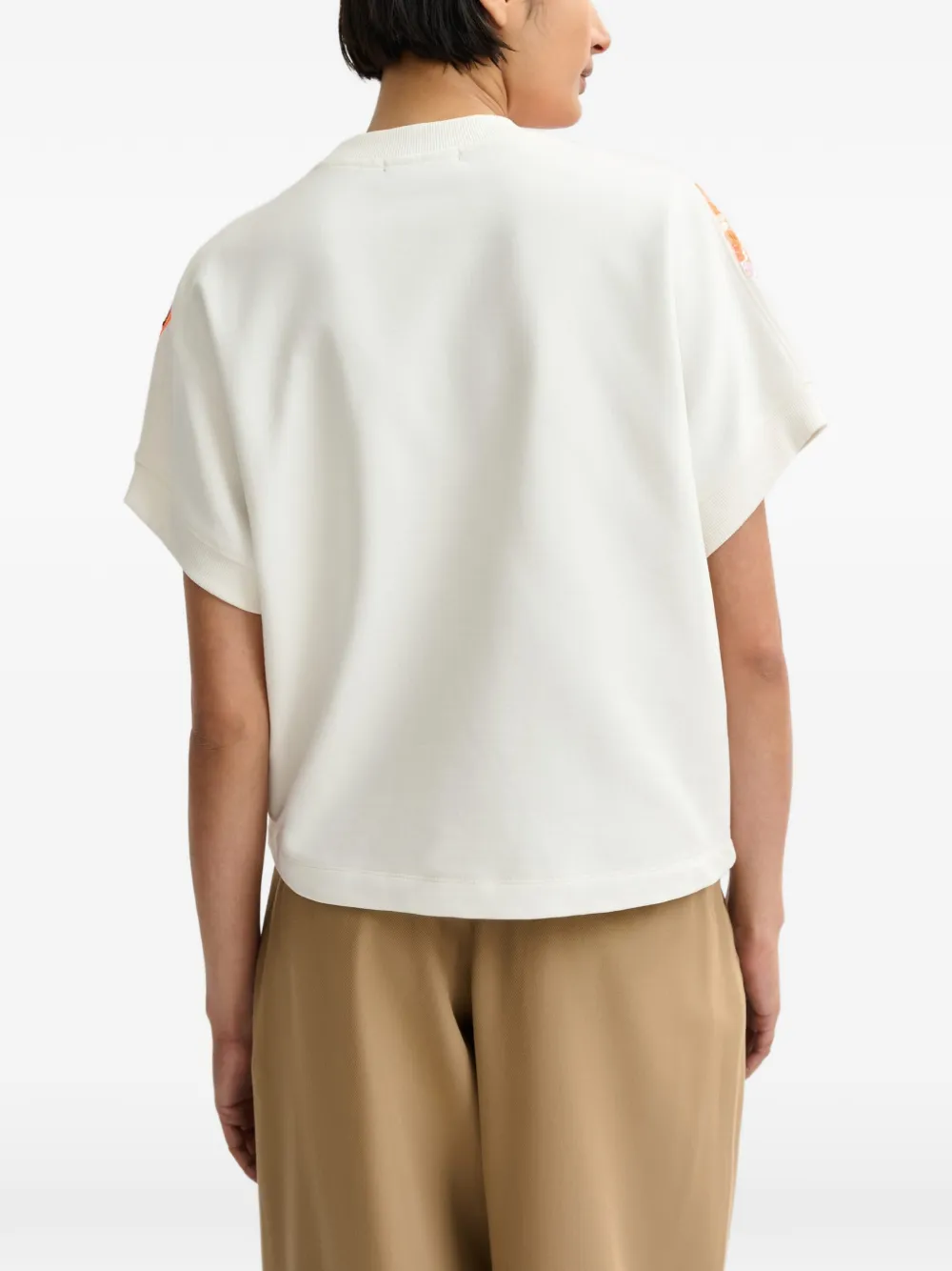 Essentiel Antwerp T-shirt met pailletten Beige