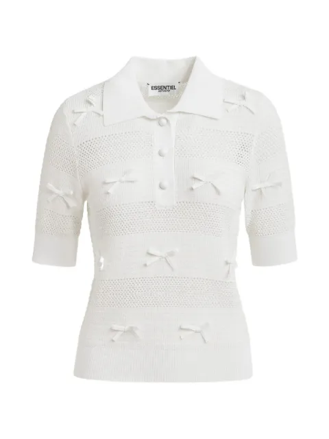 Essentiel Antwerp 蝴蝶结缀饰polo衫