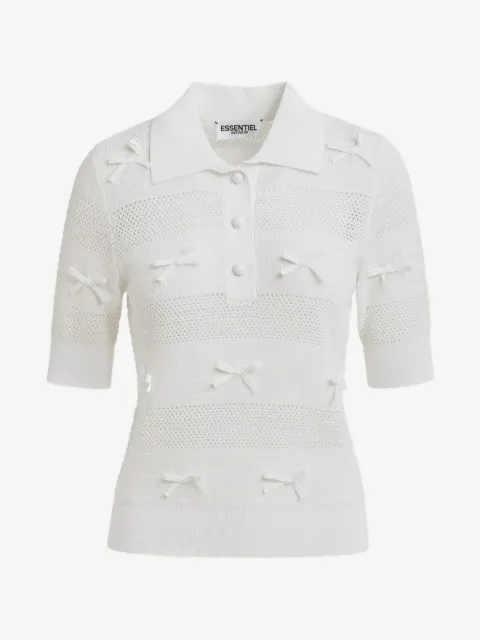 Essentiel Antwerp bow-embellishment polo top