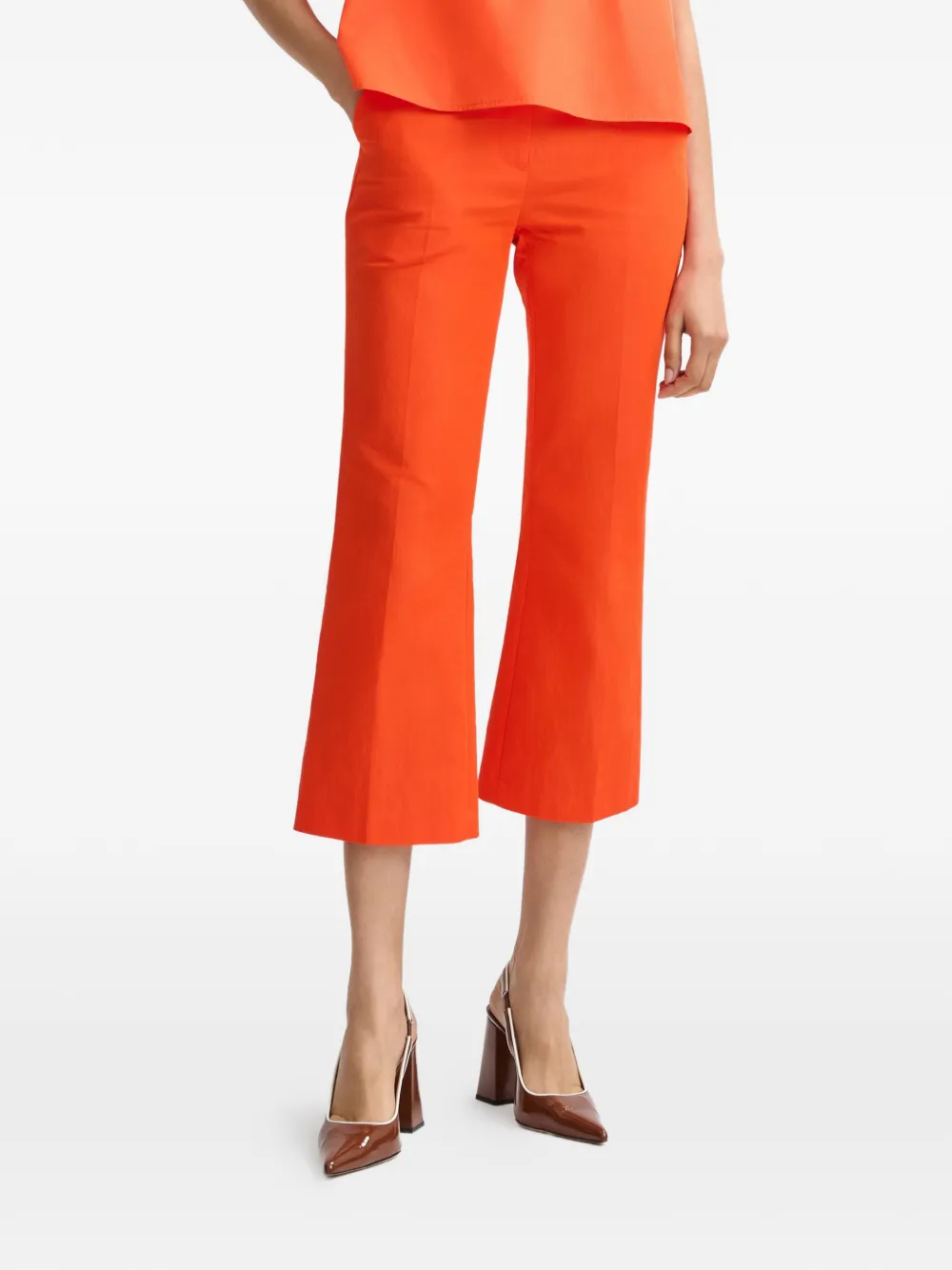  Essentiel Antwerp Hook-fastening Flared Trousers - Orange 