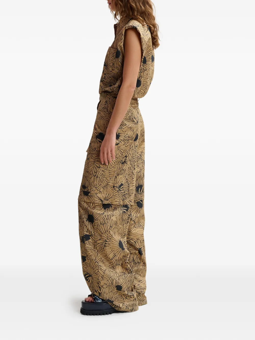  Essentiel Antwerp Floral-print Cargo Pants - Neutrals 