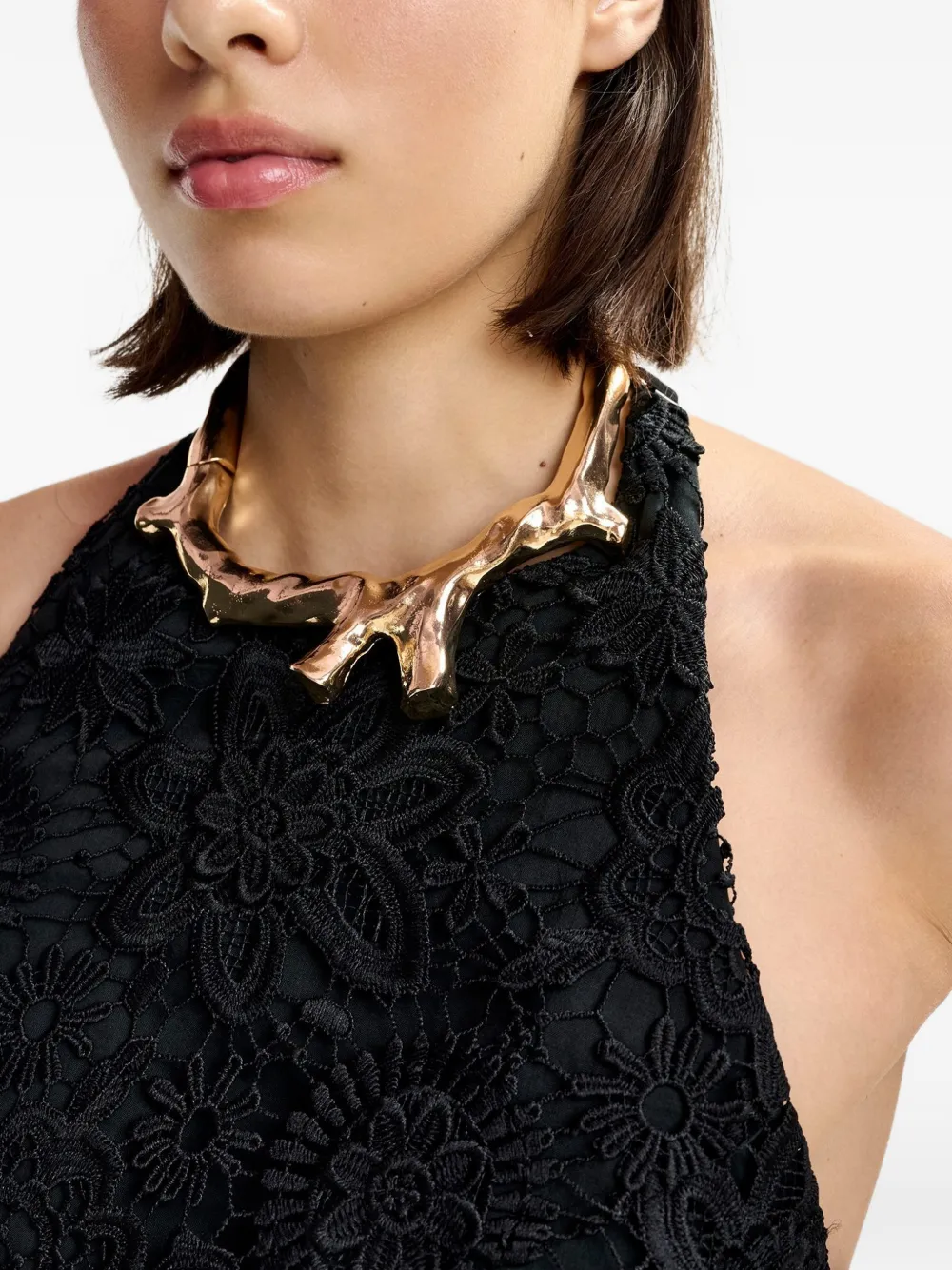 Essentiel Antwerp Collana con design scolpito - Oro