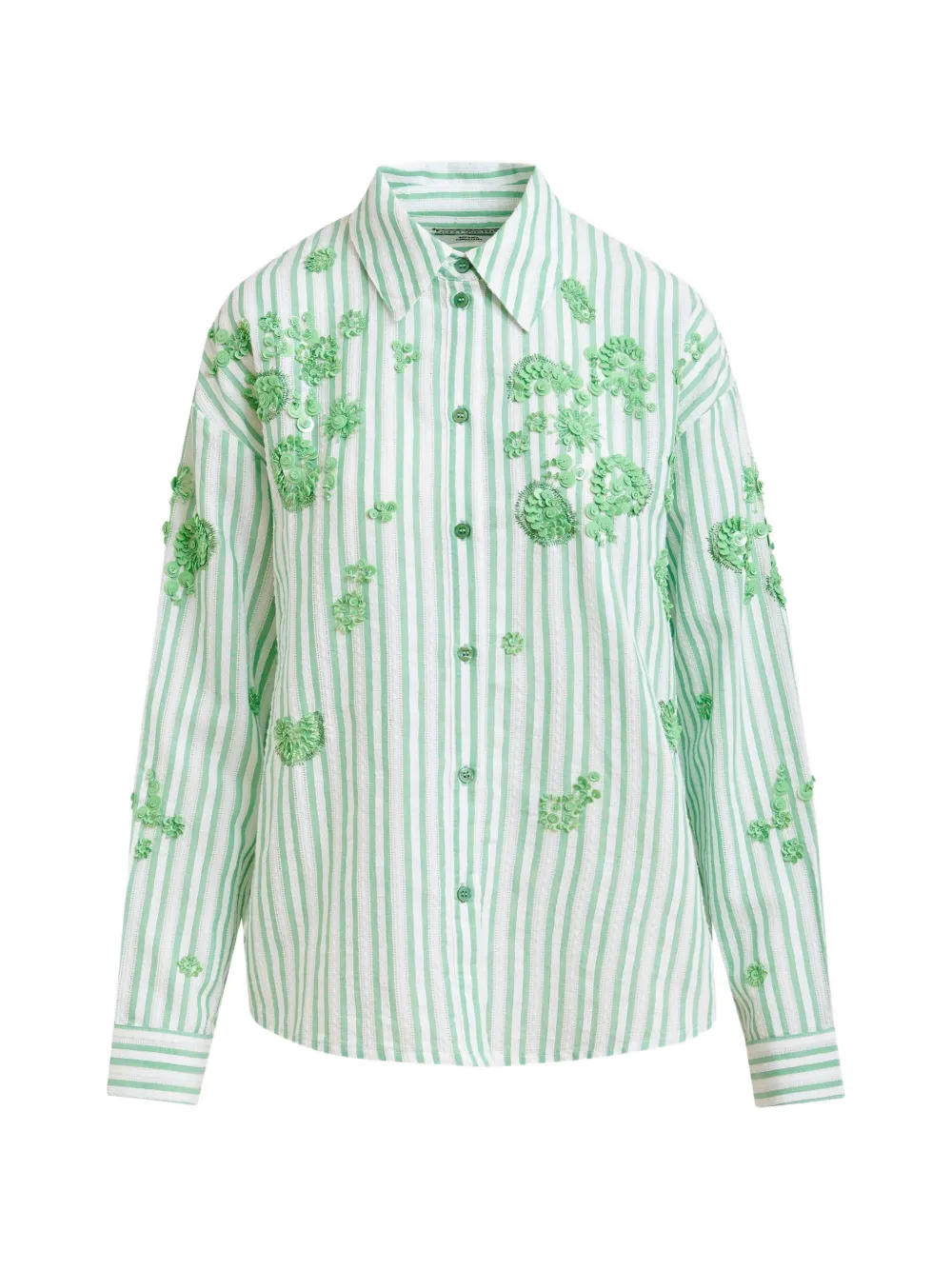 Essentiel Antwerp striped floral shirt - Bianco