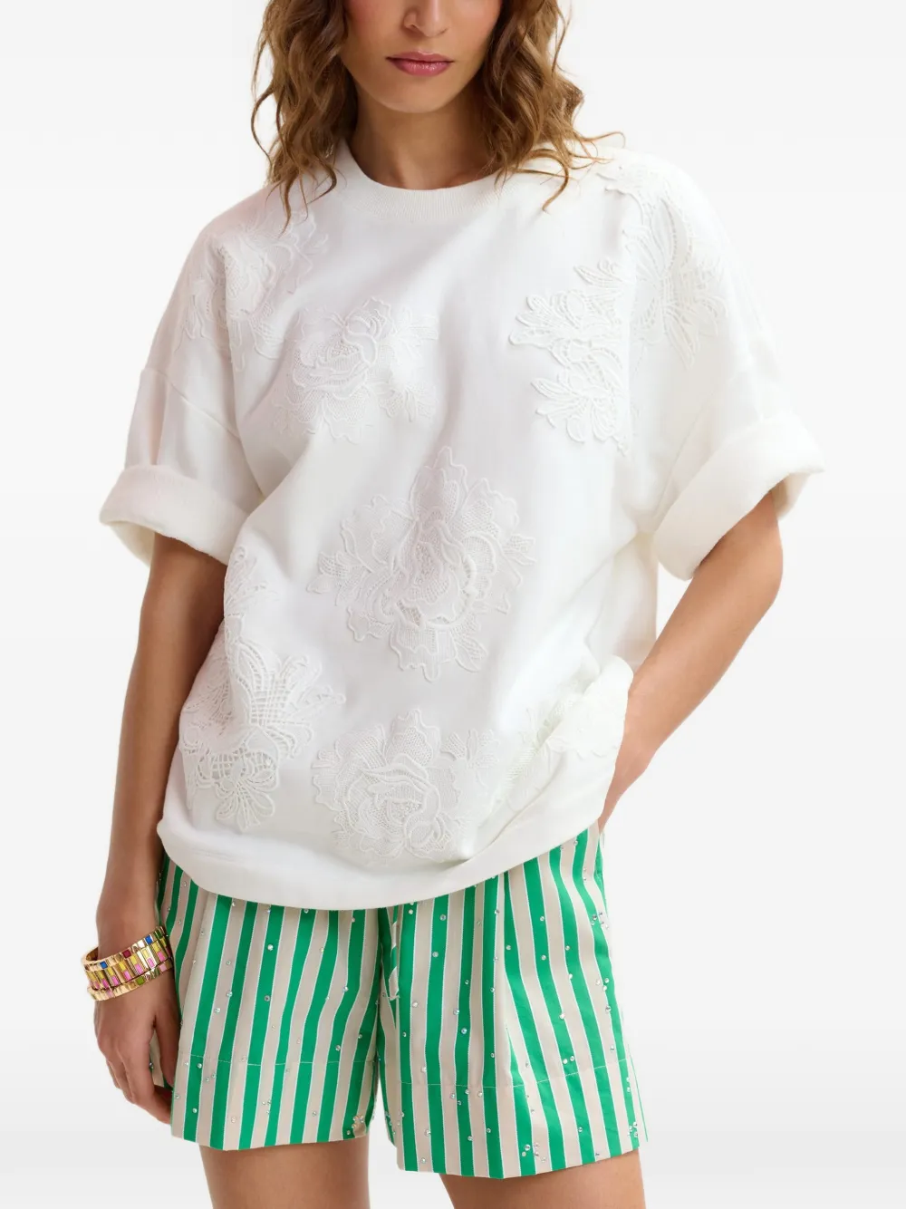 Floral-Pattern T-Shirt