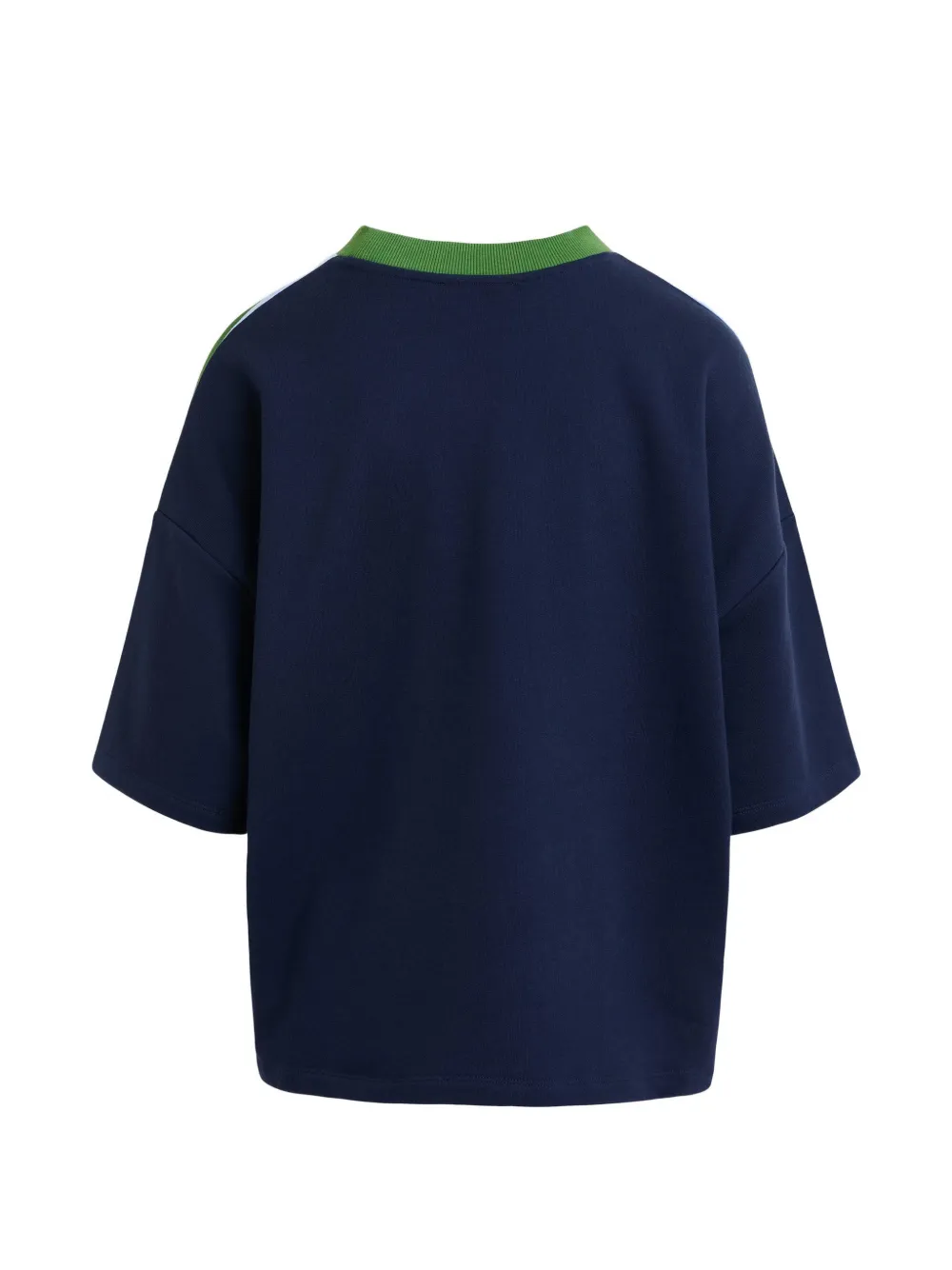 Essentiel Antwerp Gestreepte sweater met geborduurd detail Blauw