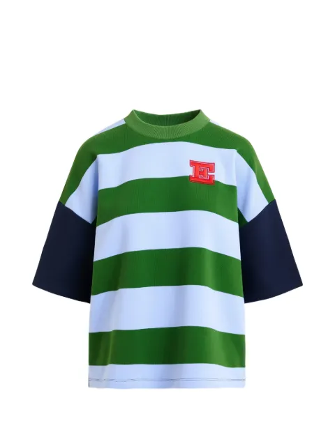 Essentiel Antwerp striped-pattern embroidered-detail sweatshirt