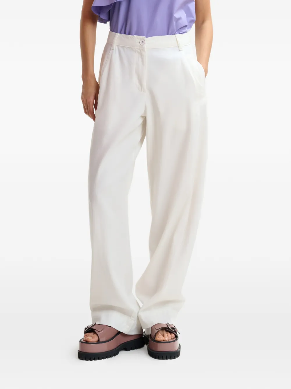  Essentiel Antwerp Side-pocket Trousers - White 