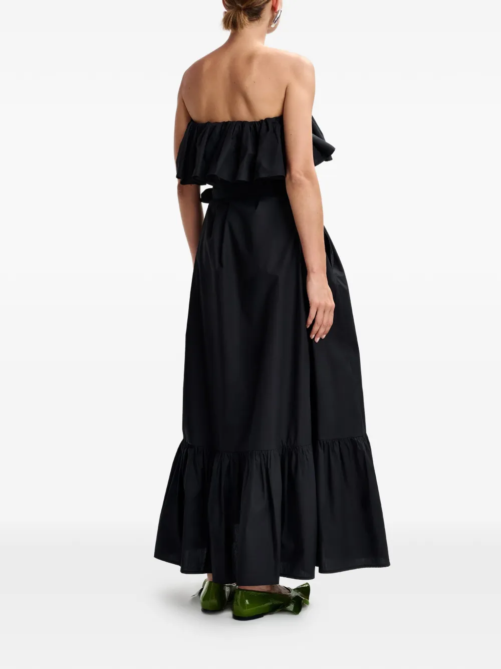 Essentiel Antwerp Maxi-jurk met ruches Zwart