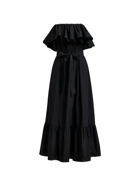 Essentiel Antwerp ruffled belted maxi dress