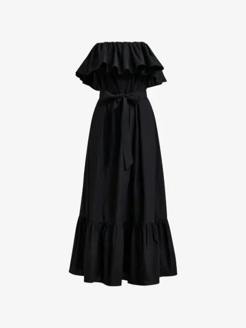 Essentiel Antwerp ruffled belted maxi dress