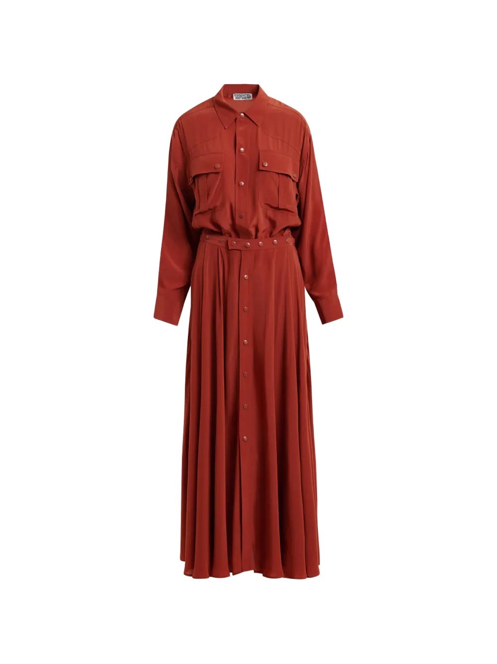 Essentiel Antwerp Abito midi con tasche - Arancione