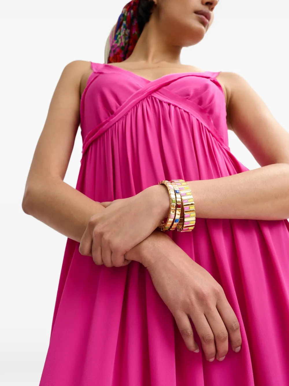 Essentiel Antwerp Maxi-jurk met V-hals Roze