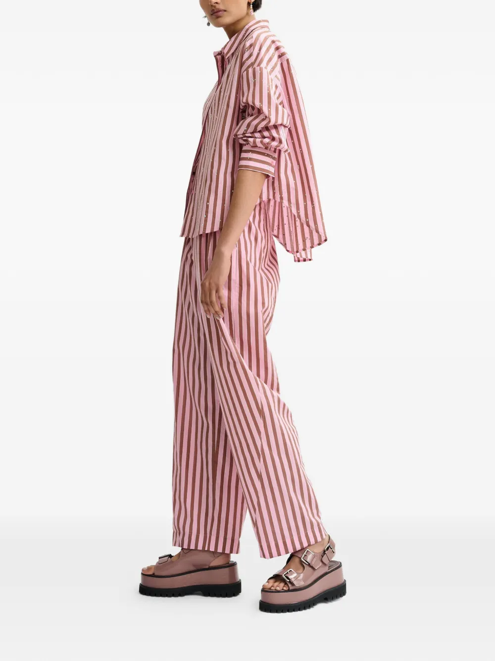  Essentiel Antwerp Striped Shirt - Pink 