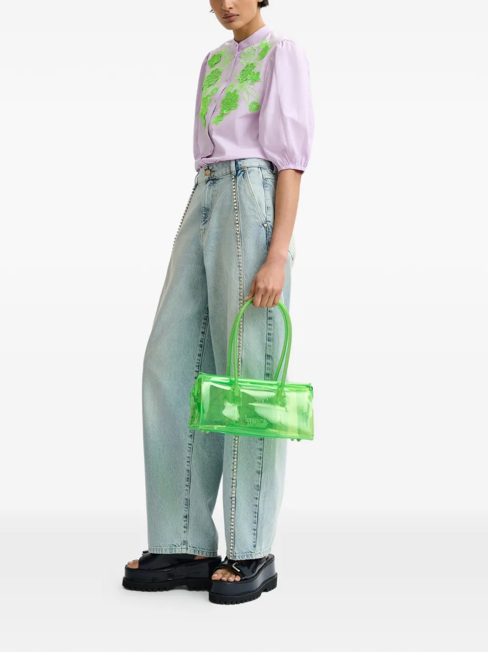  Essentiel Antwerp Embroidered Shirt - Purple 