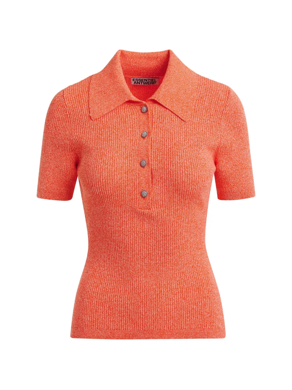 Essentiel Antwerp Poloshirt mit Knopfleiste - Orange