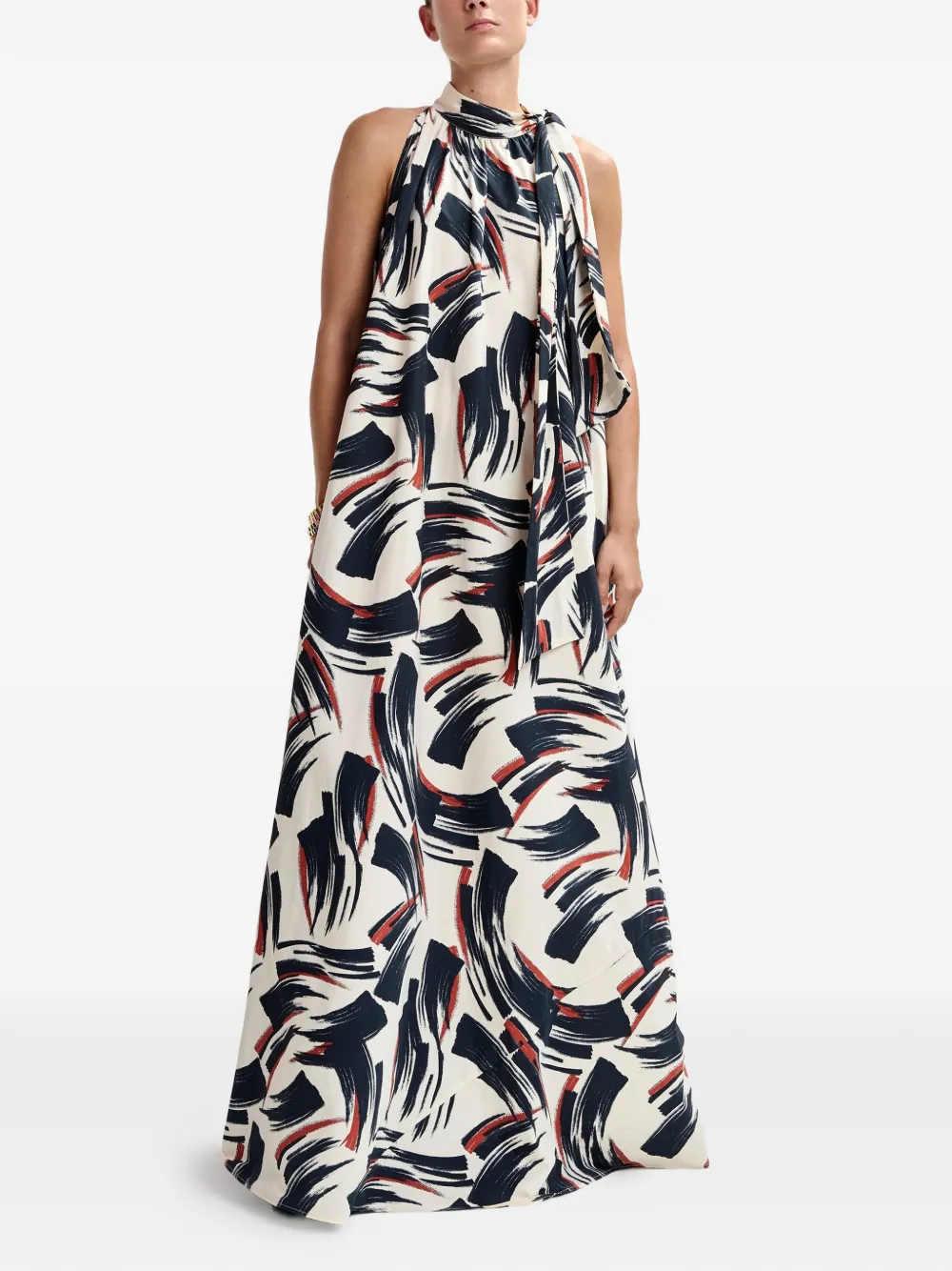 Essentiel Antwerp Maxi-jurk met patroon Beige