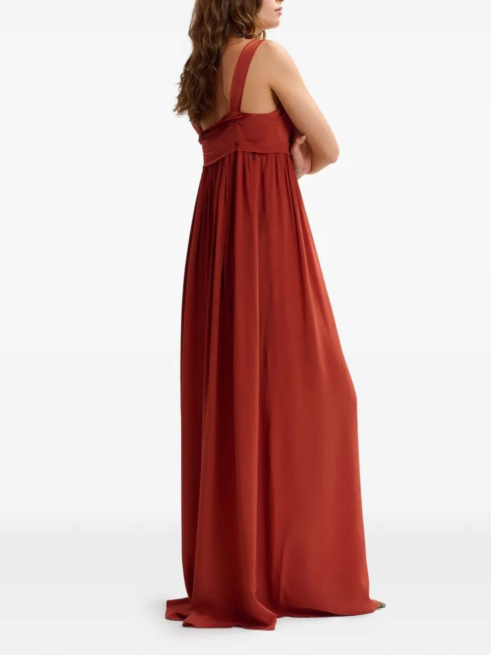 Essentiel Antwerp Maxi-jurk met V-hals Oranje