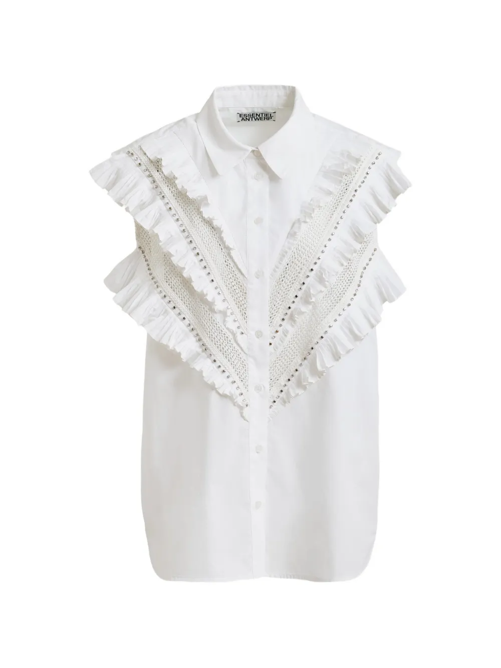 Essentiel Antwerp Camicia con ruches - Bianco