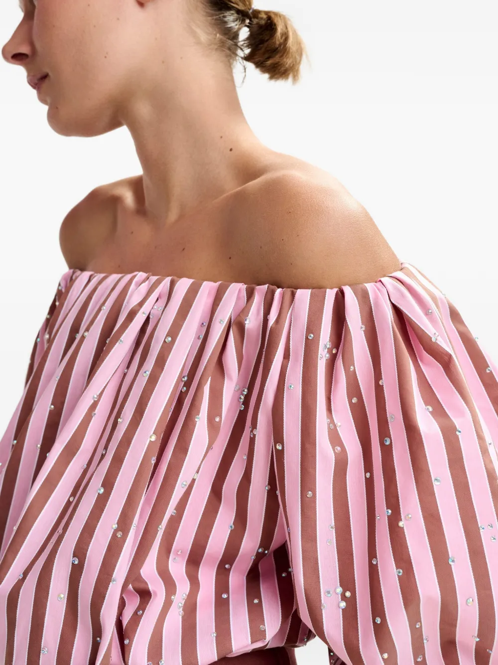 Striped Embellished Blouse