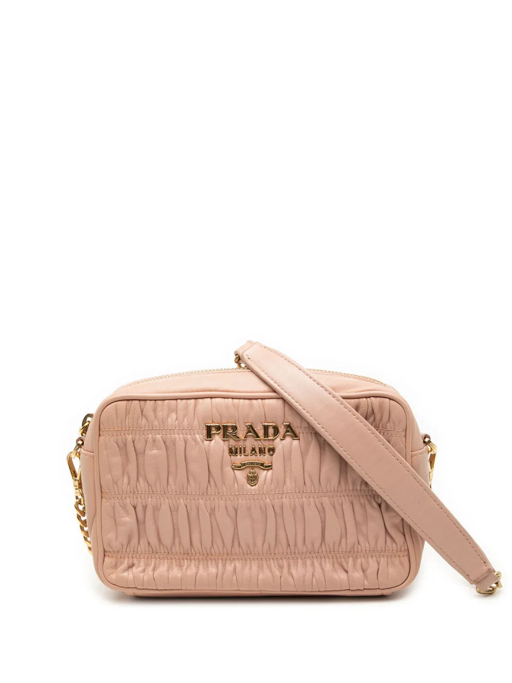 Prada Pre-Owned Borsa a tracolla Nappa Gaufre 2000-2025 - Marrone
