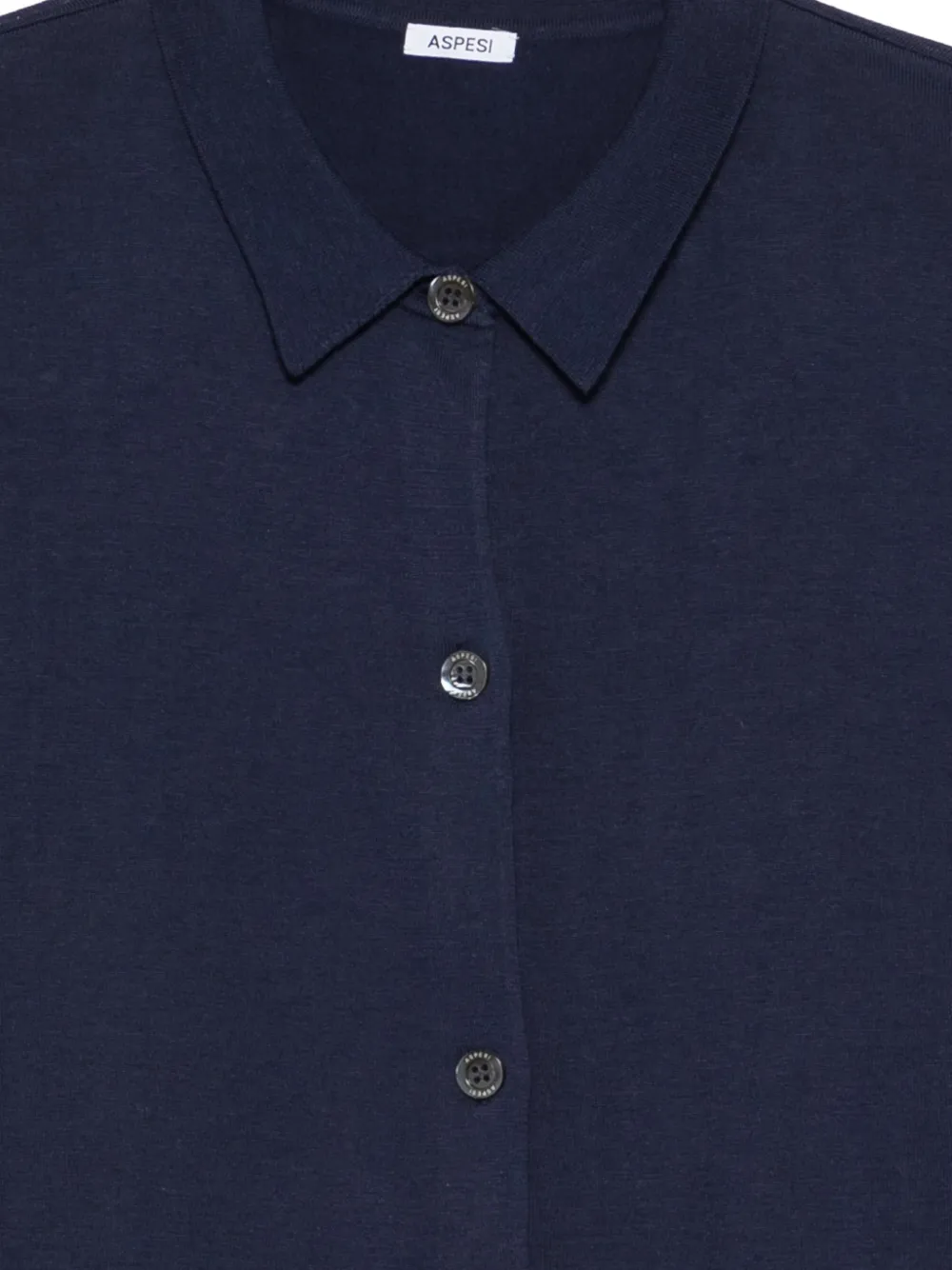  Aspesi Collar Buttoned Cardigan - Blue 