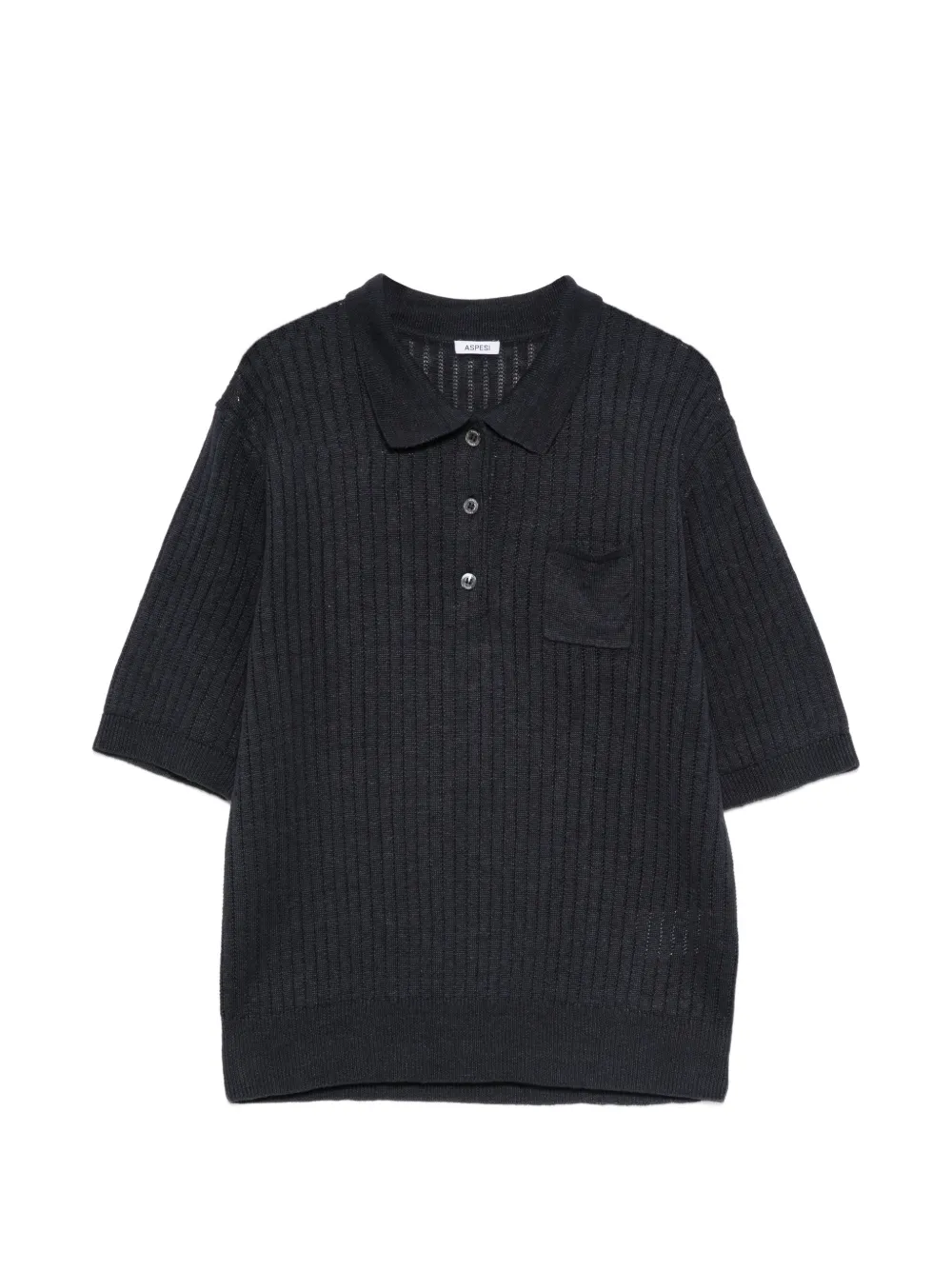 ASPESI Polo a maniche corte con tasca - Blu