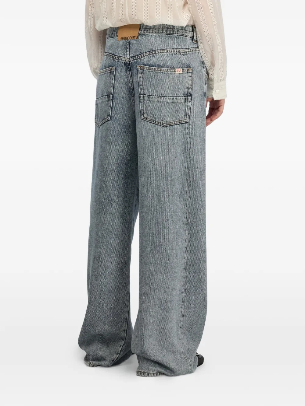  Semicouture Drawstring-waist Jeans - Blue 