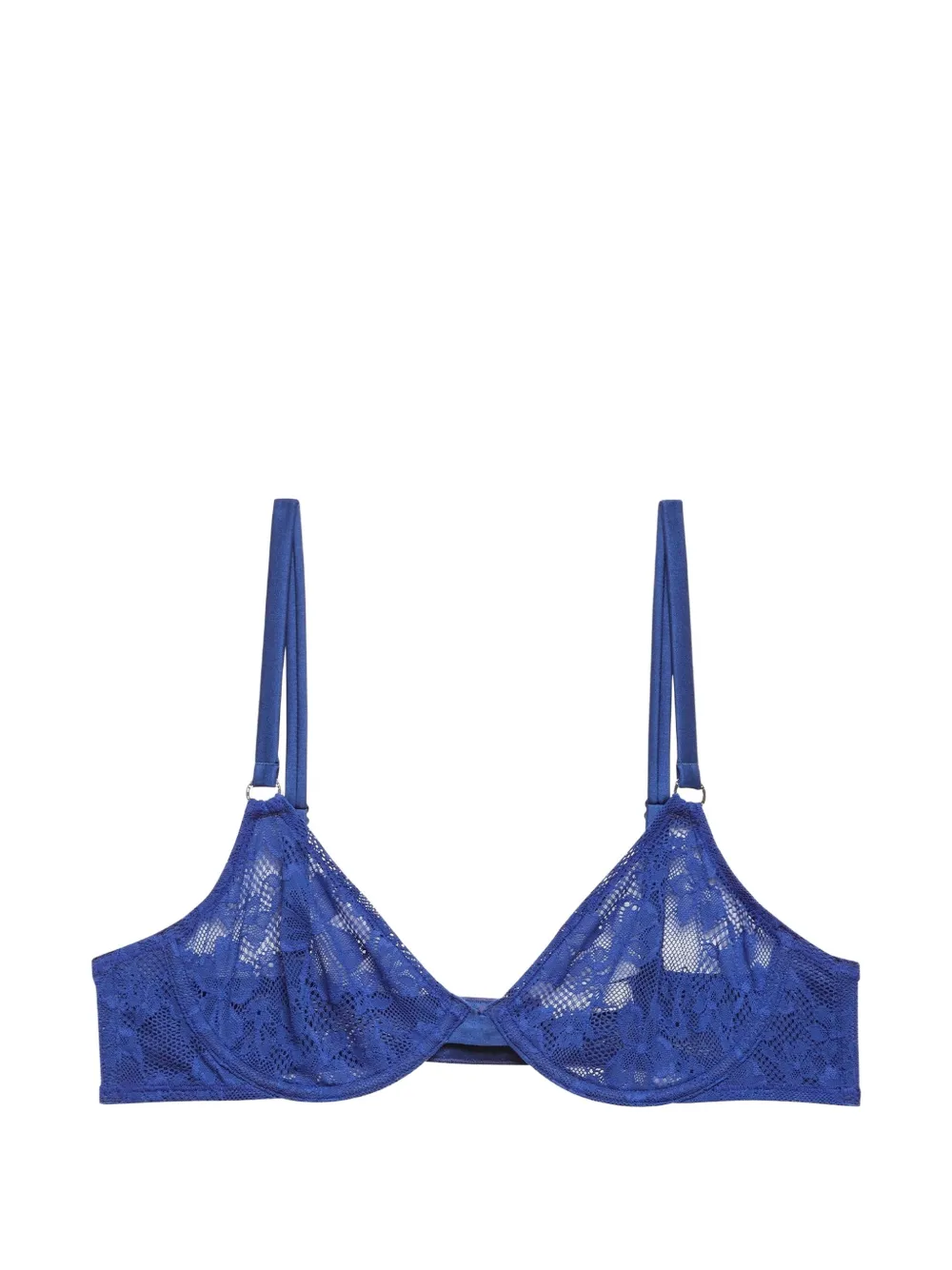 Fleur Du Mal Le Stretch floral adjustable bra - Blu