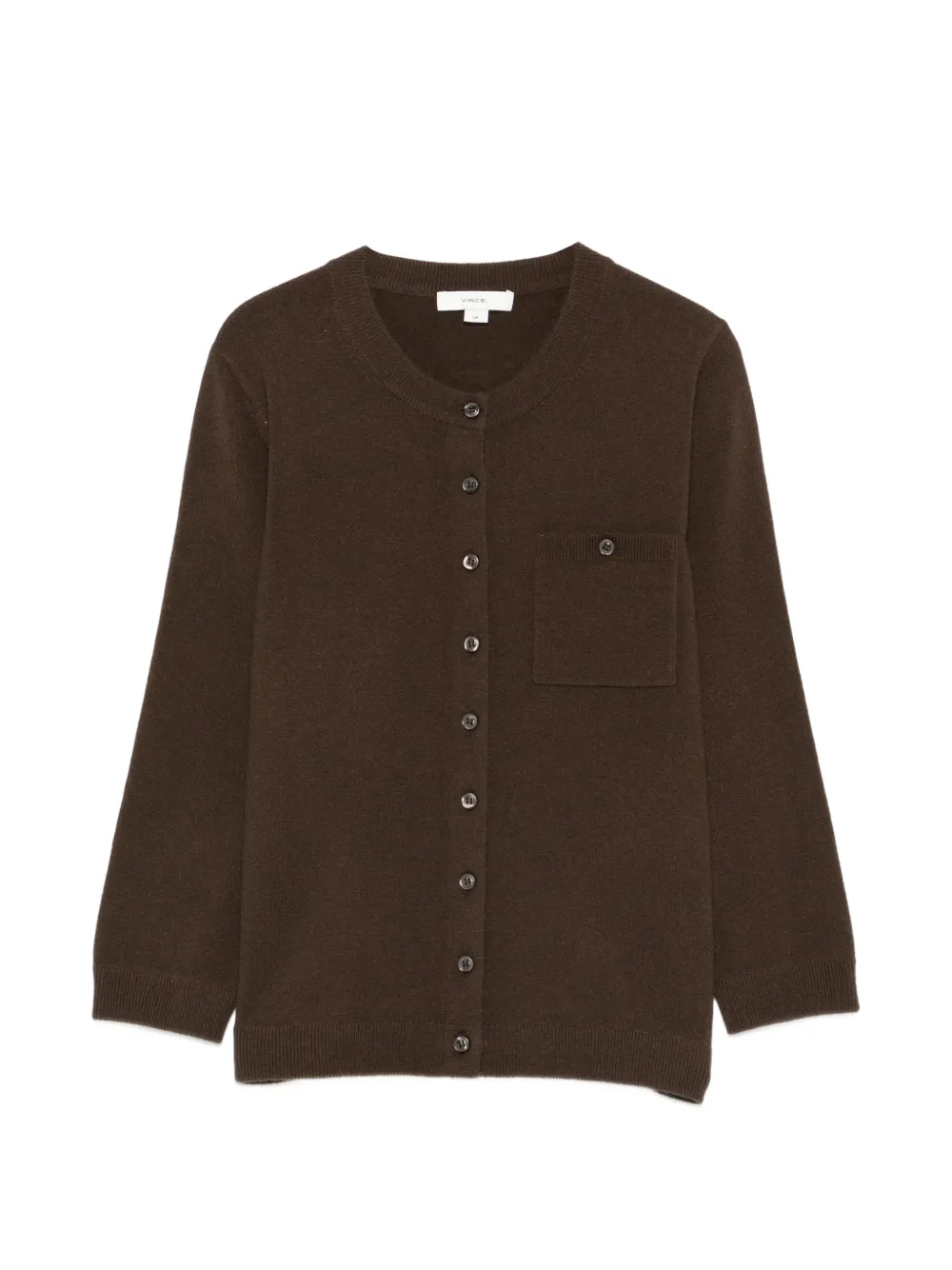 Vince chest-pocket button cardigan - Braun