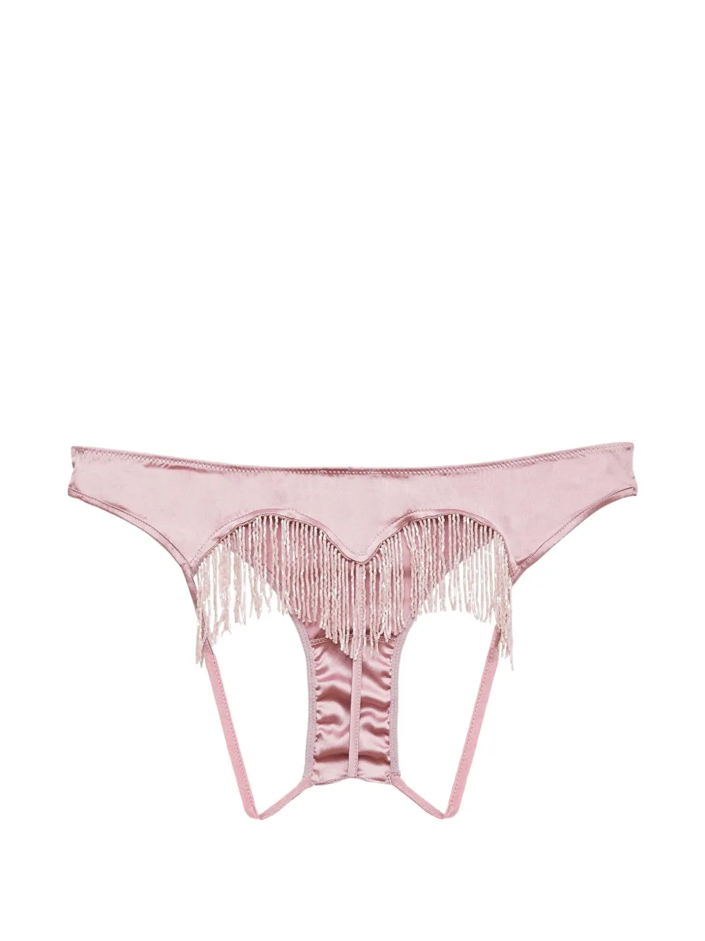 Fleur Du Mal beaded fringe briefs - Rosa