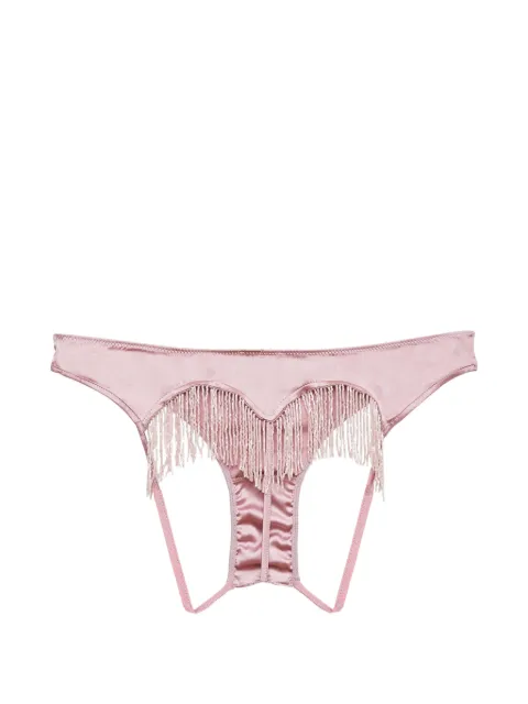 Fleur Du Mal beaded fringe briefs