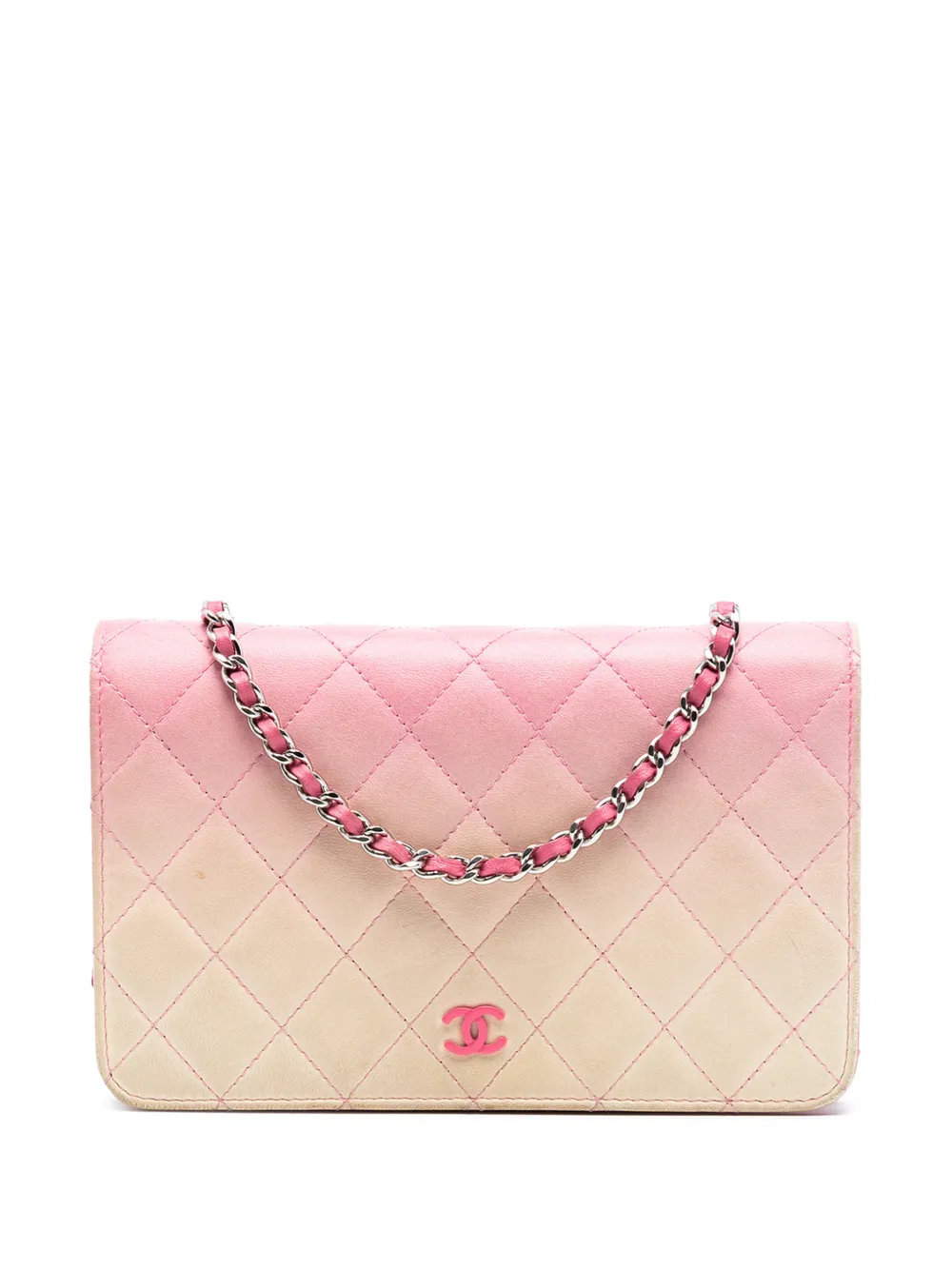 CHANEL Pre-Owned 2015-2016 Ombre Lambskin Degrade Wallet On Chain crossbody bag - Giallo