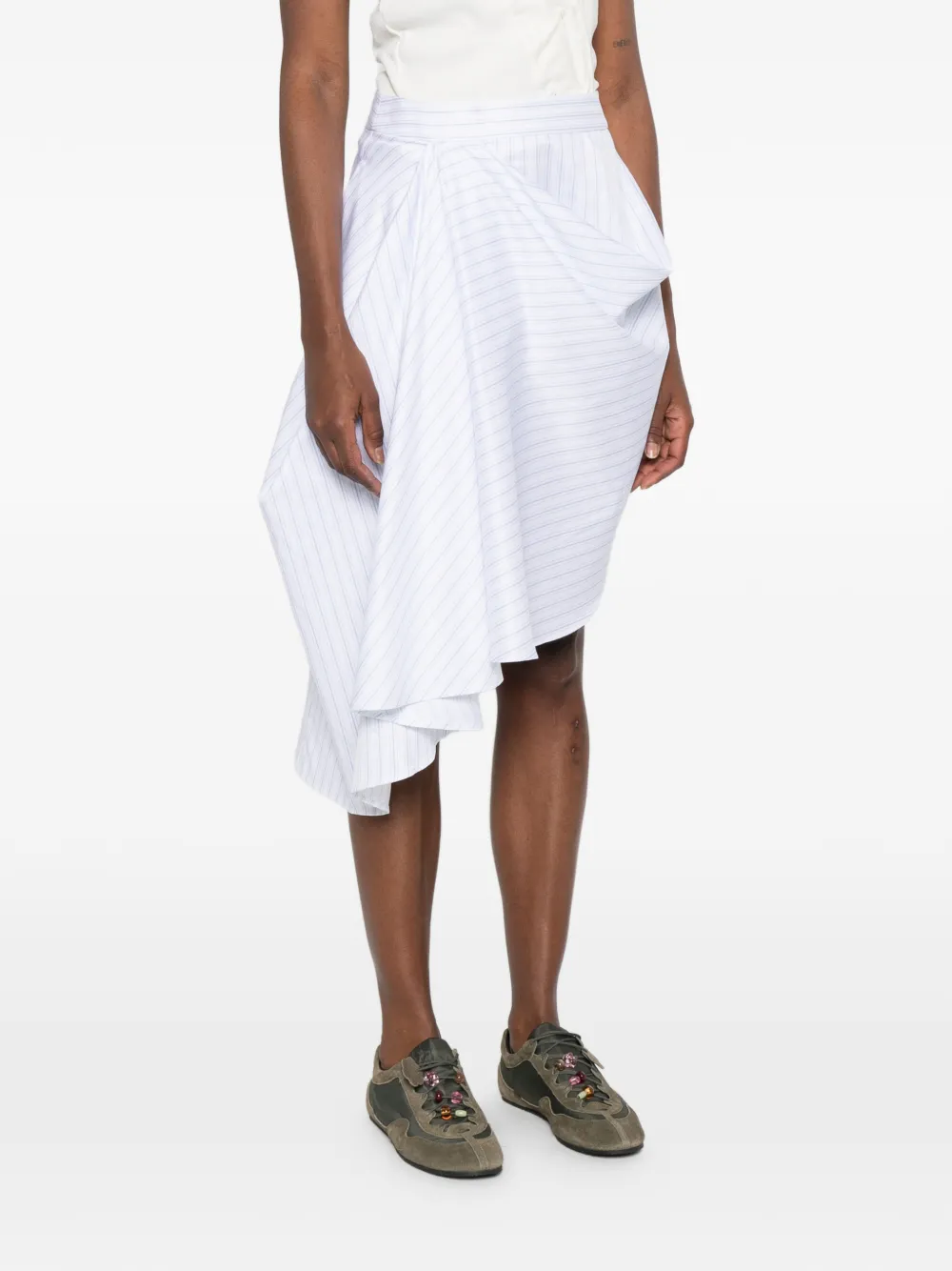 JW Anderson Gestreepte rok Wit