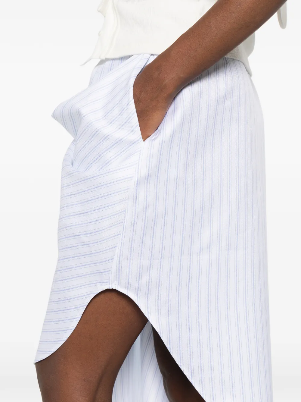 JW Anderson Gestreepte rok Wit