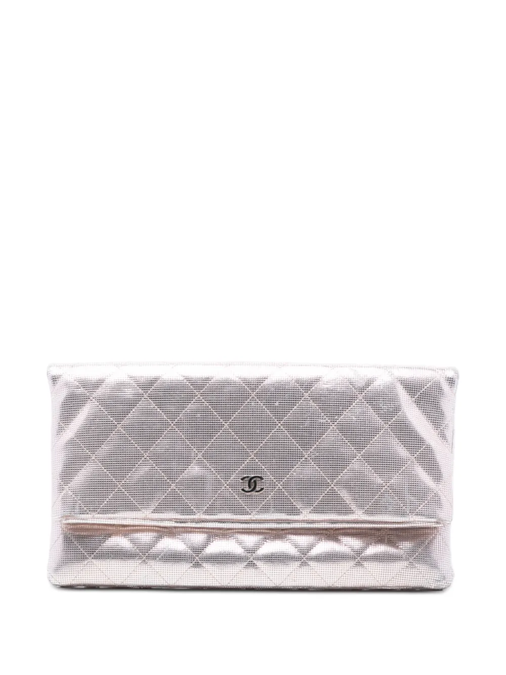 CHANEL Pre-Owned 2015-2016 Quilted Calfskin Pixel Effect Beauty Foldover clutch bag - Rosa