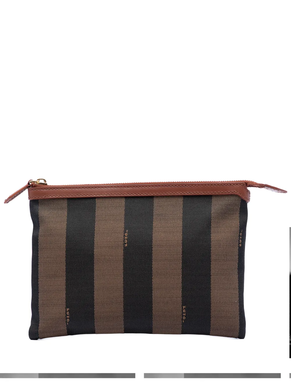 Fendi Pre-Owned 2000-2010 Pequin Canvas clutch bag - Marrone