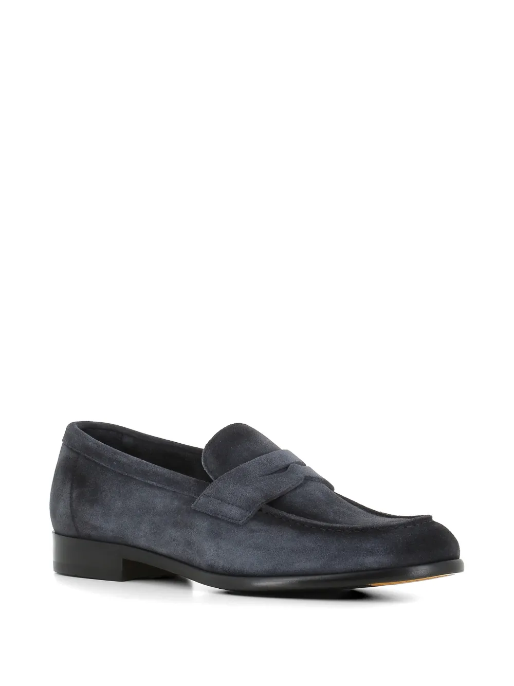 Doucal's calf suede loafers Blauw