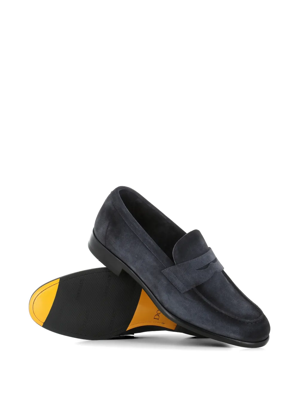 Doucal's calf suede loafers Blauw