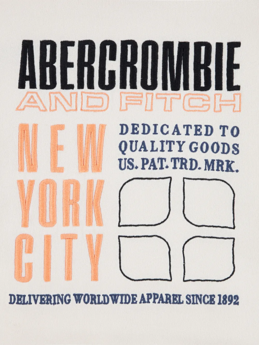 ABERCROMBIE FITCH KIDS Hoodie met borduurwerk Beige