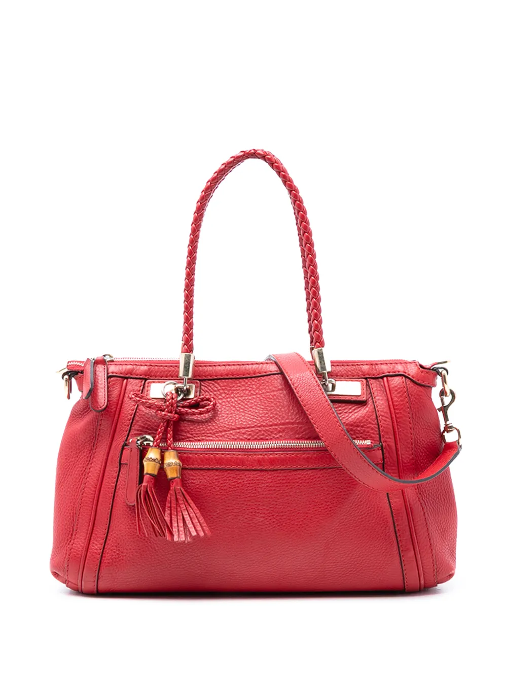 Gucci Pre-Owned 2016-2025 Pebbled Calfskin Bella satchel - Rosso