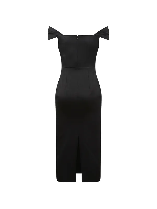 black alex perry dress Alex Perry Sweetheart Shoulder Dress | Black