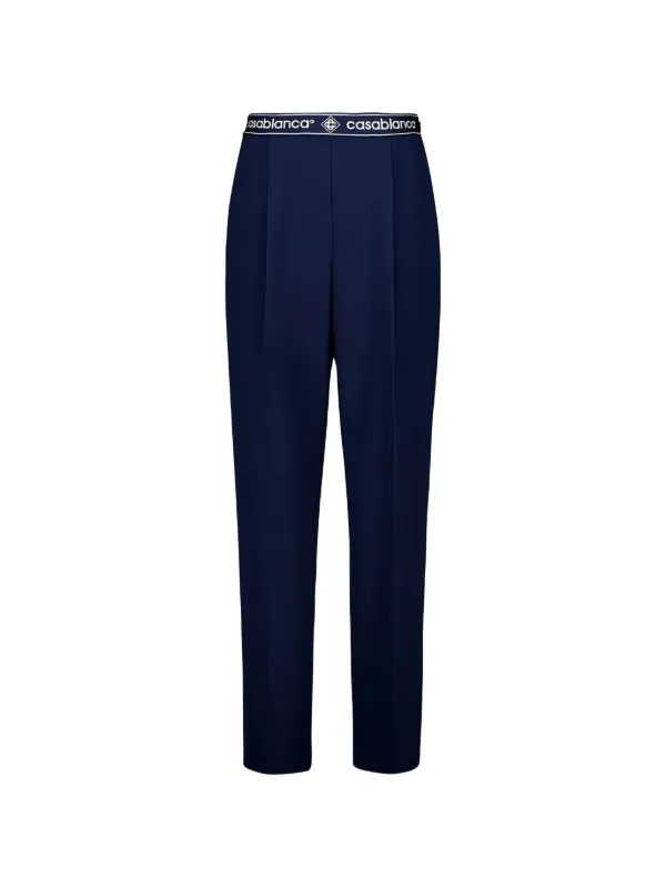 Casablanca Logo Tailored Trousers in Blue