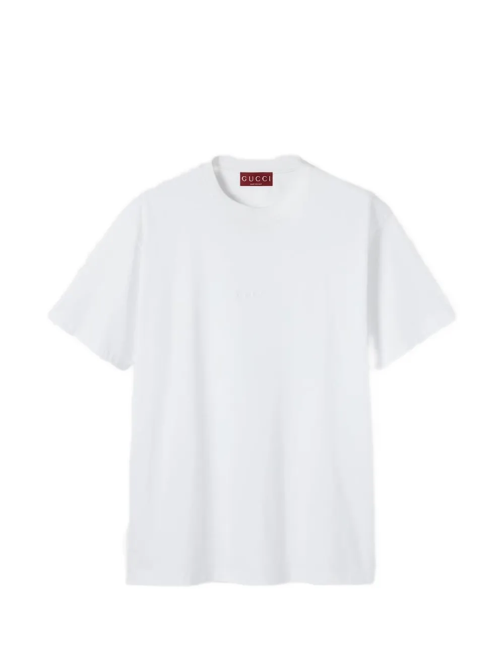 Gucci T-Shirt mit Logo-Stickerei - Weiß